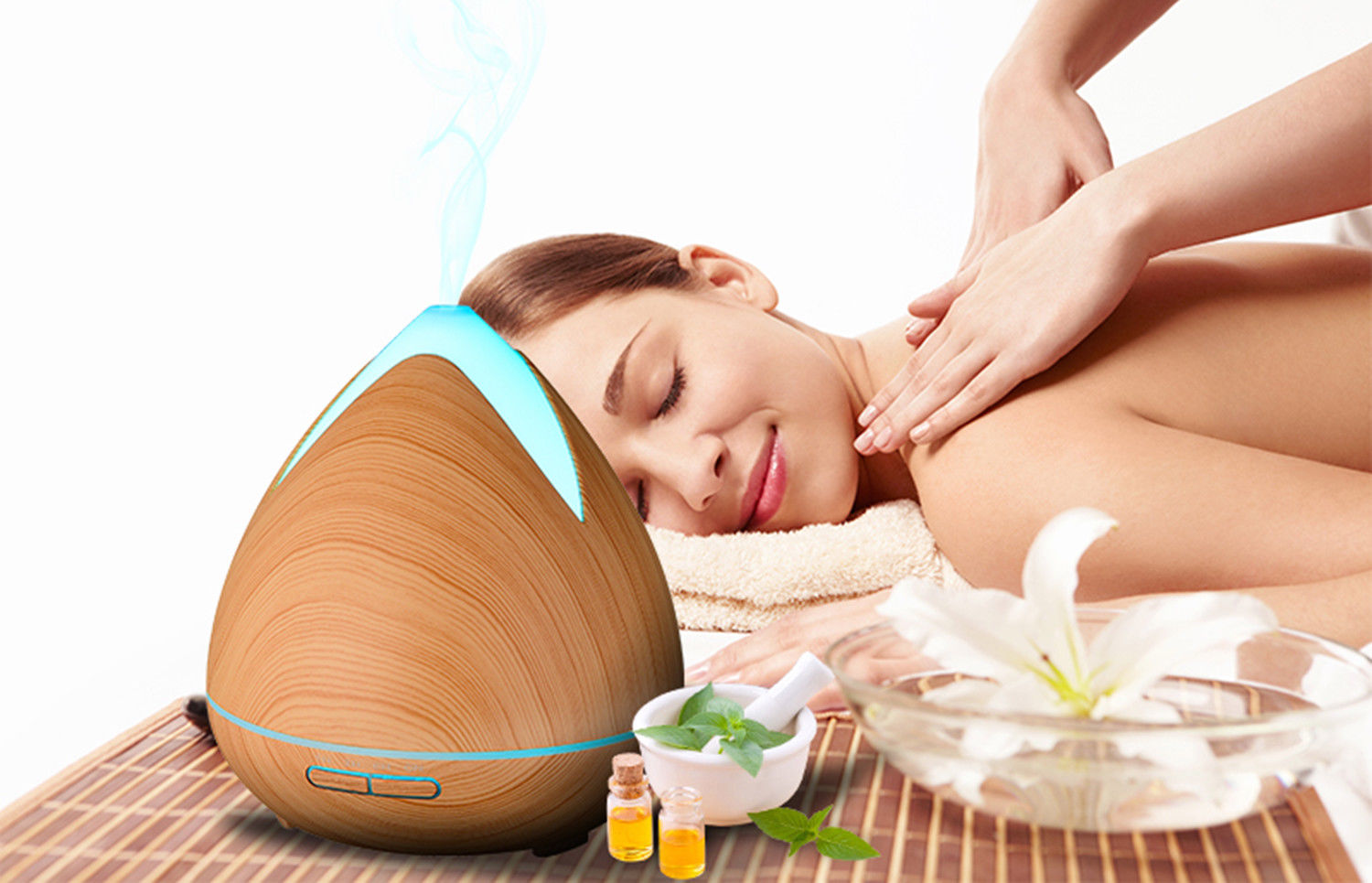 PureSpa Ultrasonic Diffuser - Light Wood - Image 6