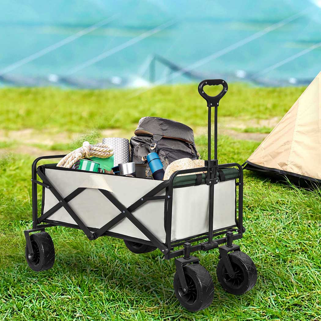 Lambu Garden Camping Trolley Outdoor Beige - Image 8