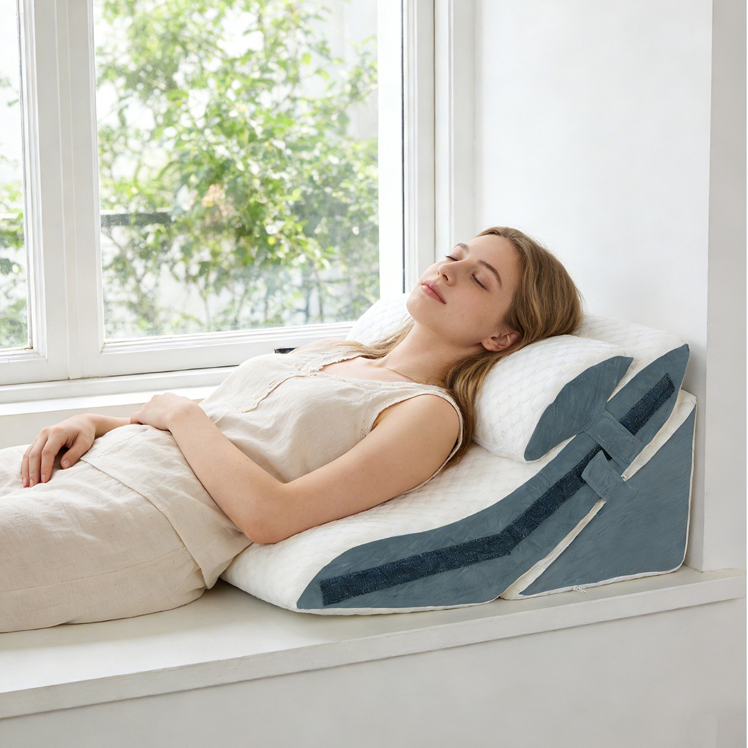 Dreamz 3-in-1 Orthopedic Bed Wedge Pillow Memory Foam Sleep Support Adjustable - Image 8
