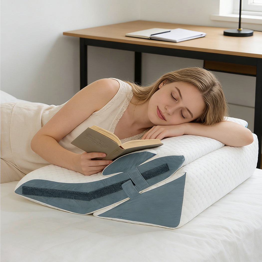 Dreamz 3-in-1 Orthopedic Bed Wedge Pillow Memory Foam Sleep Support Adjustable - Image 7
