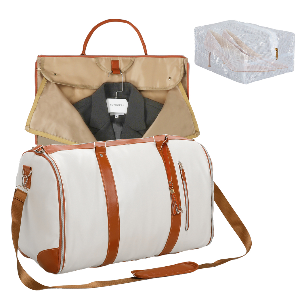 Slimbridge Garment Bags Hanging Suit Duffel Bag Beige