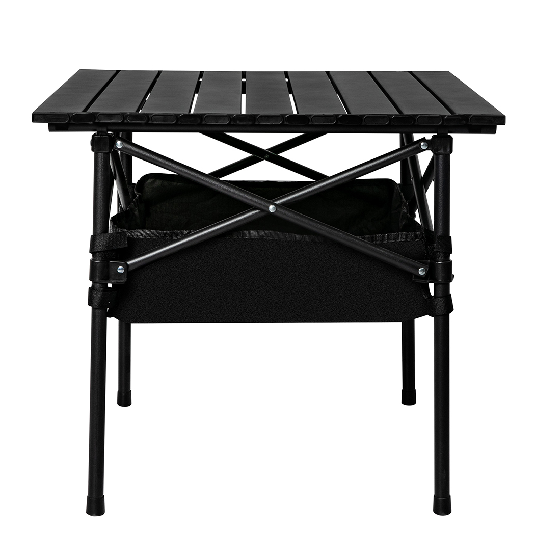 Levede Folding Camping Table Portable Black - Image 2