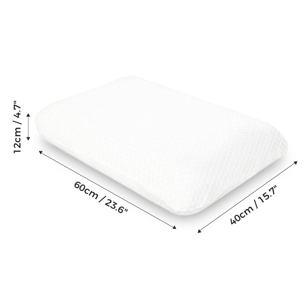 Dreamz Memory Foam Orthopaedic Pillow Neck Pain Side Stomach Back Sleeper 1 Pack - Image 3