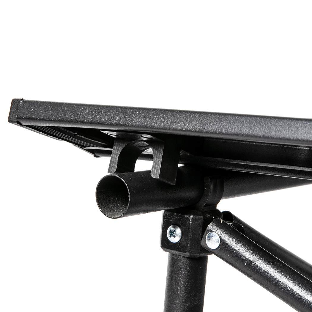 Levede Folding Camping Table Portable Black - Image 5